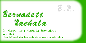 bernadett machala business card